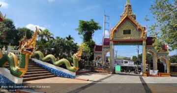Wat Suwannakiri Khet (Wat Karon) в Пхукете: отреставрированный храм 1895 с черным сапфировым Буддой — когда ждать тишины, а не торговцев